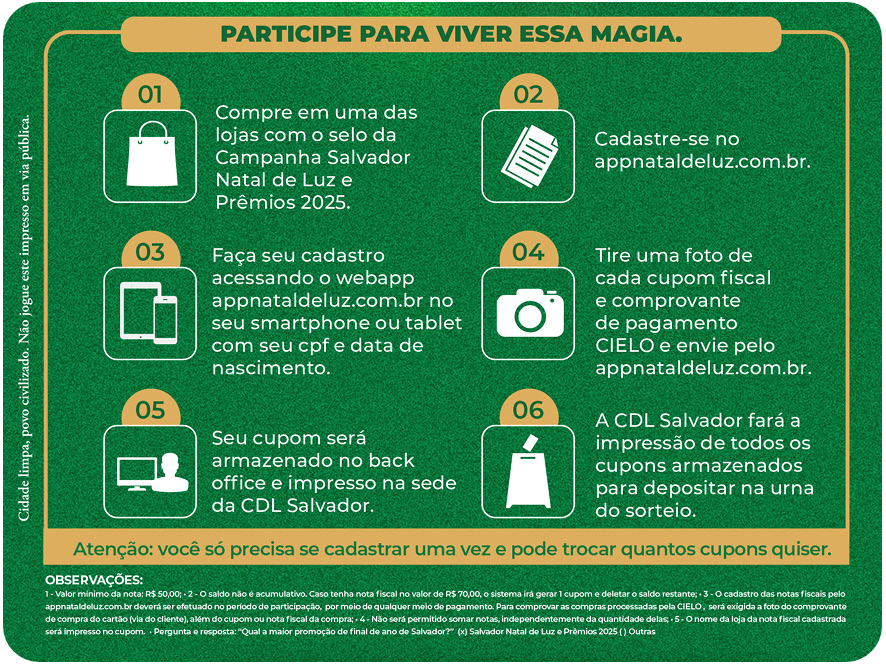 Como Participar- Salvador, Natal de Luz e Prêmios 2025